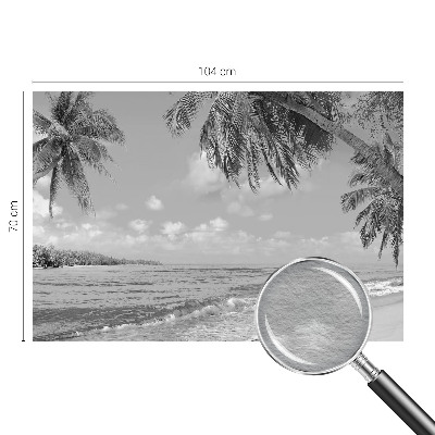 Modern wall mural for bedroom with a tropical paradise design