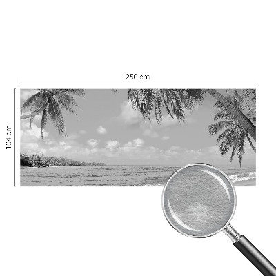 Modern wall mural for bedroom with a tropical paradise design
