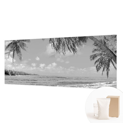 Modern wall mural for bedroom with a tropical paradise design