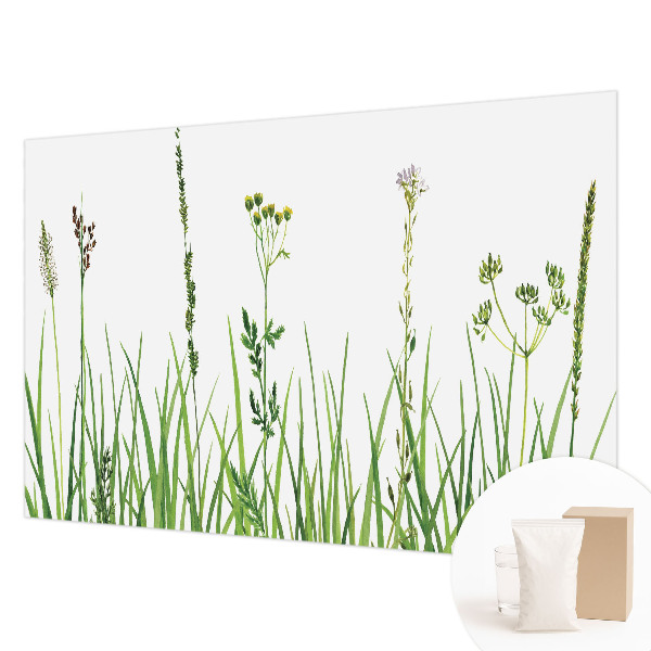 Modern wall mural for living room with a subtle floral motif