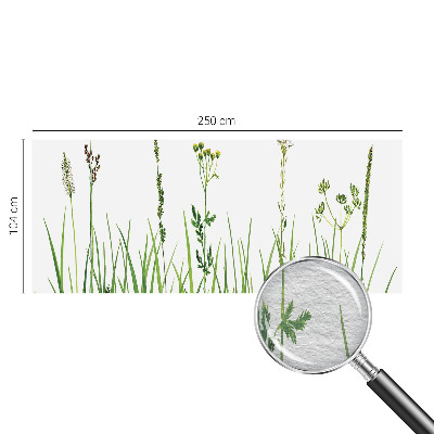 Modern wall mural for living room with a subtle floral motif