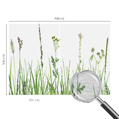 Modern wall mural for living room with a subtle floral motif