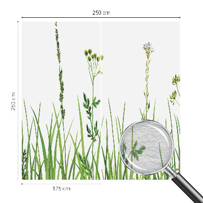 Modern wall mural for living room with a subtle floral motif