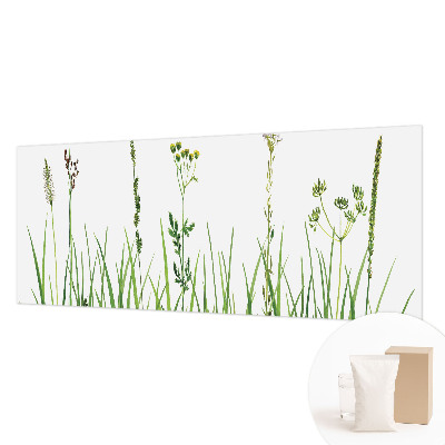 Modern wall mural for living room with a subtle floral motif
