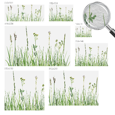 Modern wall mural for living room with a subtle floral motif