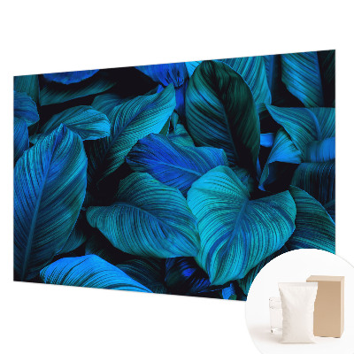 High quality photo wallpaper Blue leaves