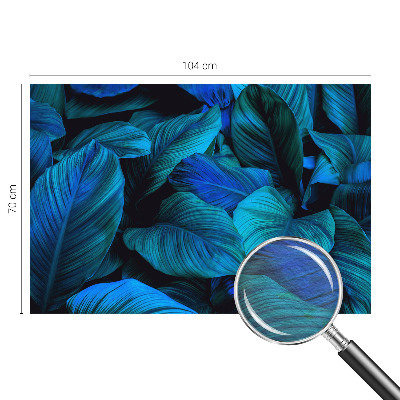 High quality photo wallpaper Blue leaves