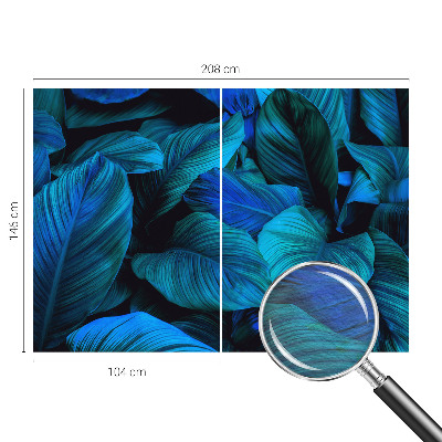 High quality photo wallpaper Blue leaves
