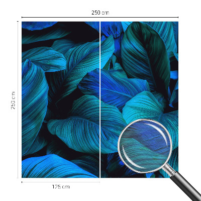 High quality photo wallpaper Blue leaves