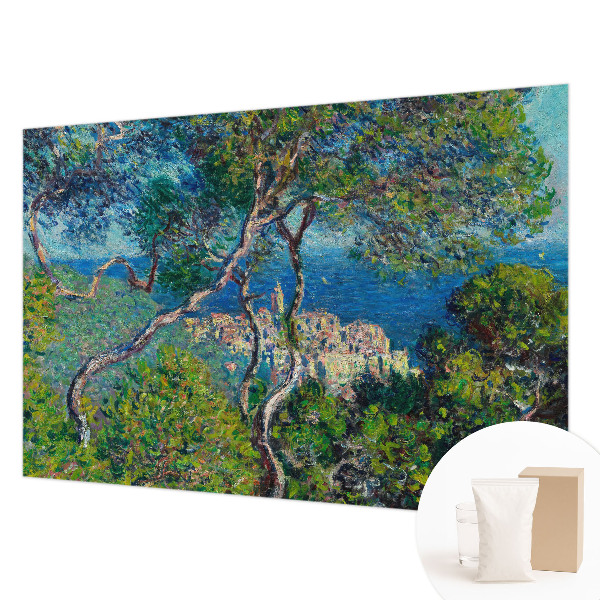Premium wall mural for bedroom featuring Mediterranean views