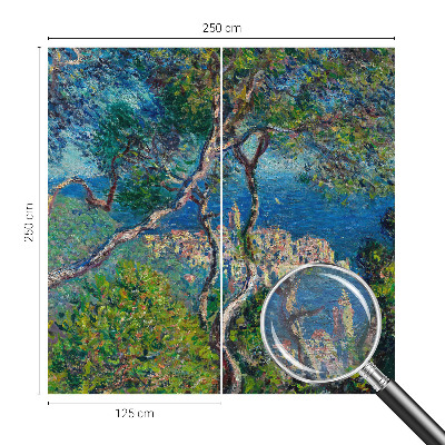 Premium wall mural for bedroom featuring Mediterranean views