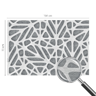 Non-woven wall mural with a geometric network design