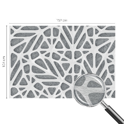 Non-woven wall mural with a geometric network design