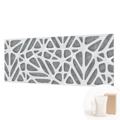 Non-woven wall mural with a geometric network design