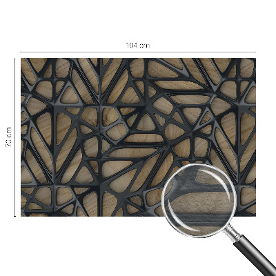 Photo wallpaper with a wooden lattice pattern