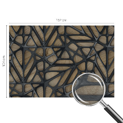 Photo wallpaper with a wooden lattice pattern