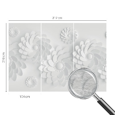 Photo wall mural featuring a floral design