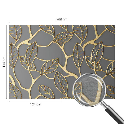 Wall mural for living room with an elegant leaves design