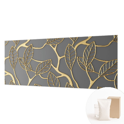 Wall mural for living room with an elegant leaves design
