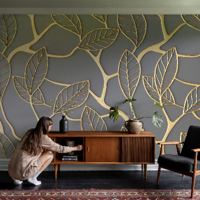Wall mural for living room Elegant leaves