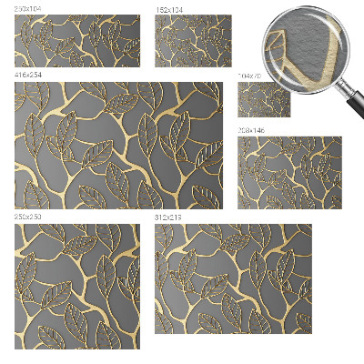 Wall mural for living room with an elegant leaves design
