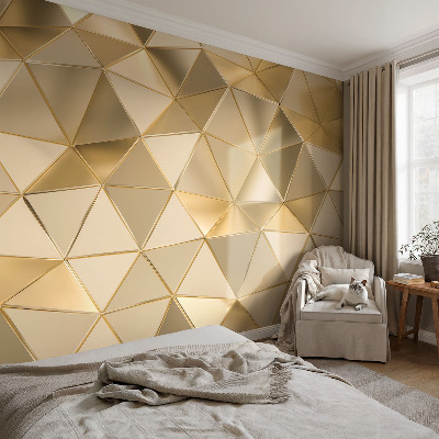 Wallpaper mural for living room with a triangular pattern