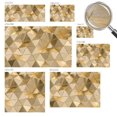 Wallpaper mural for living room with a triangular pattern
