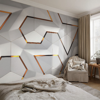 Bedroom wall mural wallpaper with three-dimensional pattern