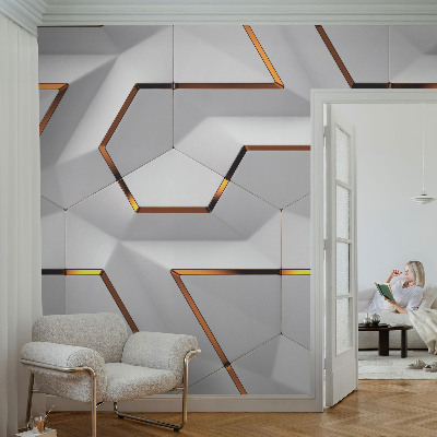 Bedroom wall mural wallpaper with three-dimensional pattern