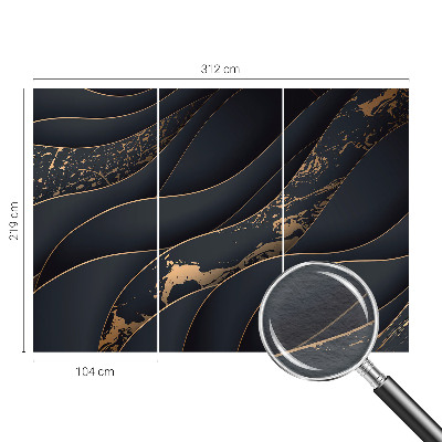 Large wall mural featuring an elegant waves design
