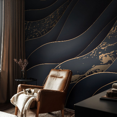 Large wall mural featuring an elegant waves design