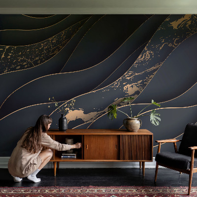 Large wall mural featuring an elegant waves design