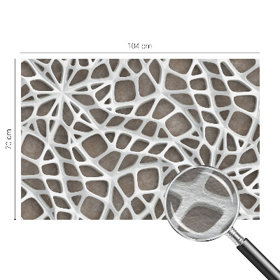 Large wallpaper mural with a geometric network design