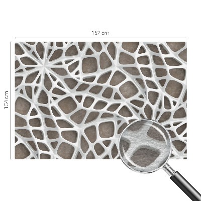 Large wallpaper mural with a geometric network design