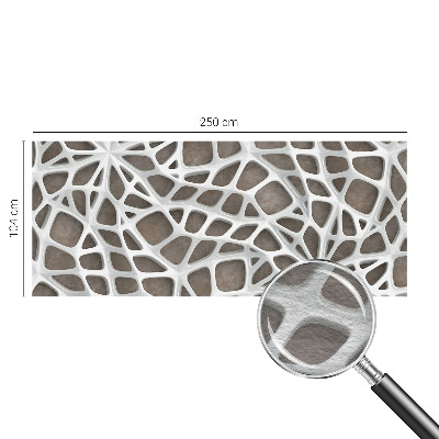 Large wallpaper mural with a geometric network design
