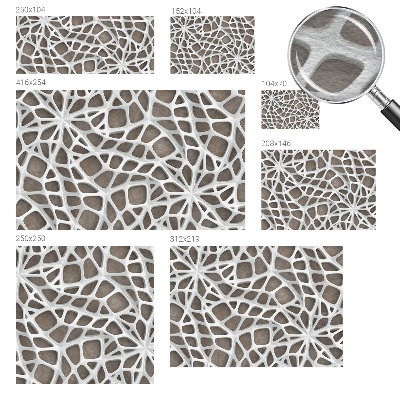 Large wallpaper mural with a geometric network design