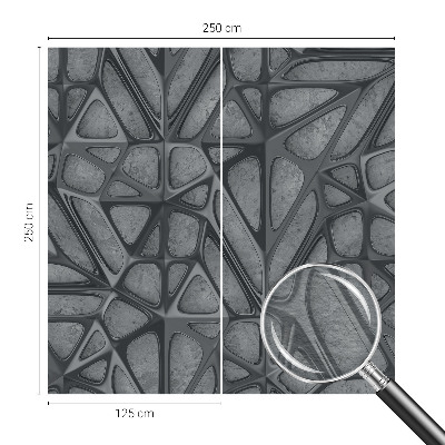 Modern wall mural with geometric patterns
