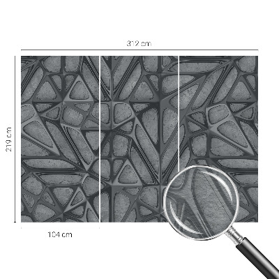 Modern wall mural with geometric patterns