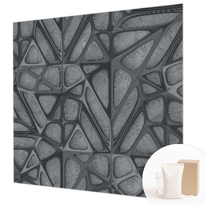Modern wall mural with geometric patterns