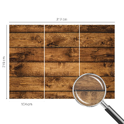 Large wall mural wallpaper with a printed wooden boards design