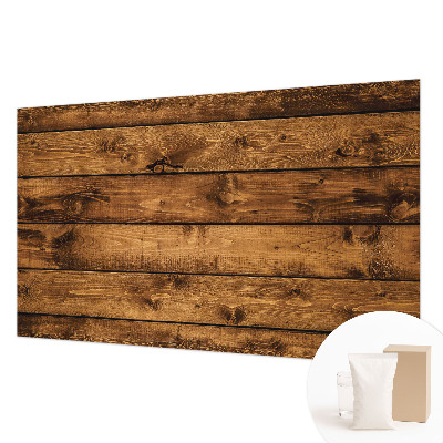 Large wall mural wallpaper with a printed wooden boards design