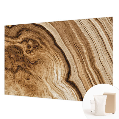 Custom size wall mural with a wood grain finish