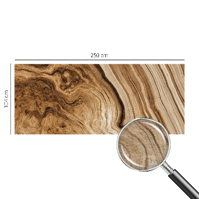 Custom size wall mural with a wood grain finish