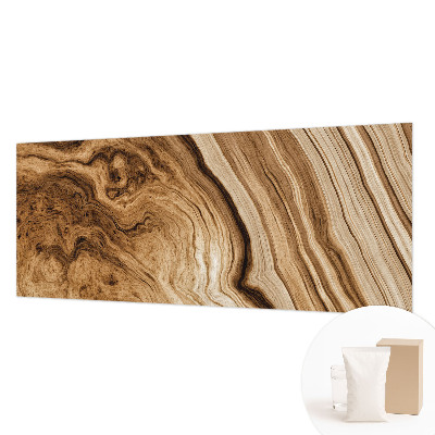 Custom size wall mural with a wood grain finish