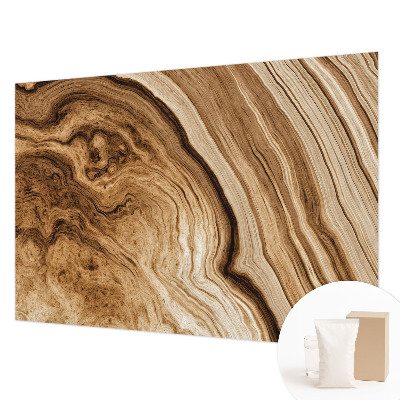 Custom size wall mural with a wood grain finish