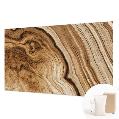 Custom size wall mural with a wood grain finish
