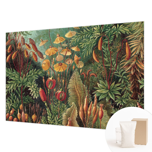 Modern wall mural for bedroom with an exotic garden motif