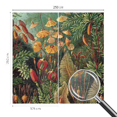 Modern wall mural for bedroom with an exotic garden motif