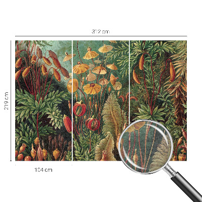 Modern wall mural for bedroom with an exotic garden motif