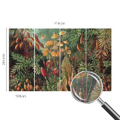 Modern wall mural for bedroom with an exotic garden motif